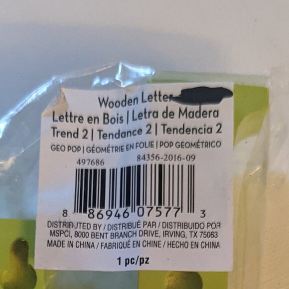 NWT Lime Green Letter 'k' Wooden Sign Trend 2 Geo Pop Michael's Home Wall Decor - Picture 3 of 3